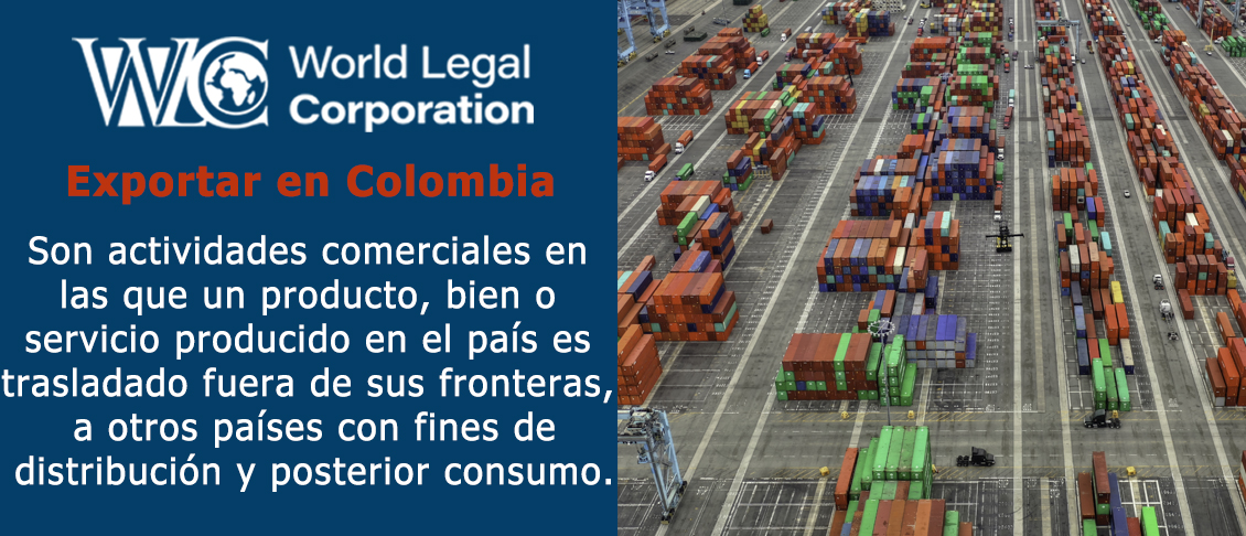 Las exportaciones son actividades comerciales en las que un producto, bien o servicio producido en el país es trasladado fuera de sus fronteras, a otros países con fines de distribución y posterior consumo.